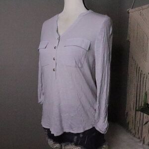 WHBM | Roll Tab Sleeve Knit Top Small‎